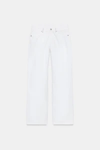 TRF LOW RISE WIDE LEG STUD JEANS