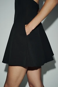 HALTER GODET SHORT DRESS