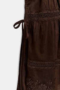 EMBROIDERED GAUZE CAMISOLE