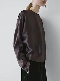 100% silk short batwing sleeve blouse - STUDIO
