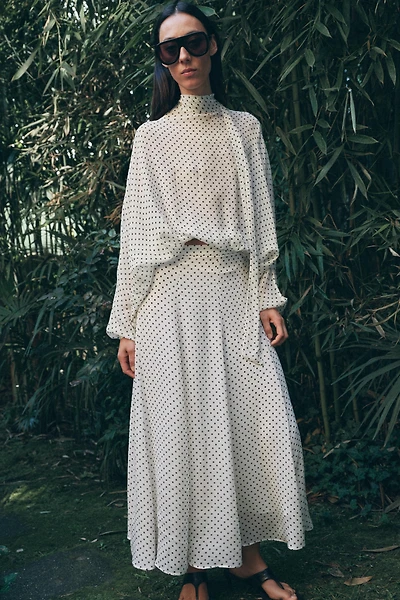 ZW COLLECTION POLKA DOT MIDI SKIRT
