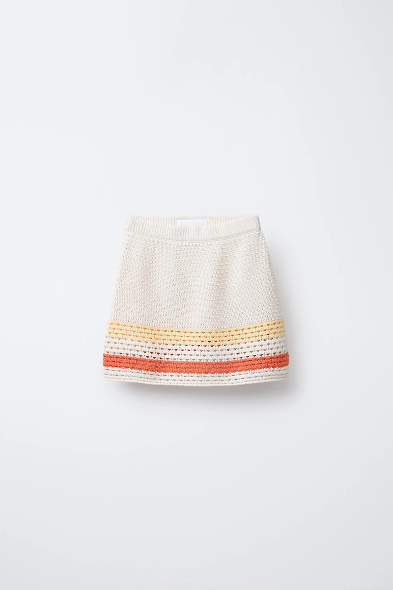 STRIPED KNIT SKIRT