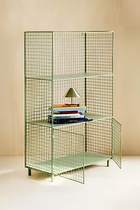 METAL BOOKCASE WITH DOORS