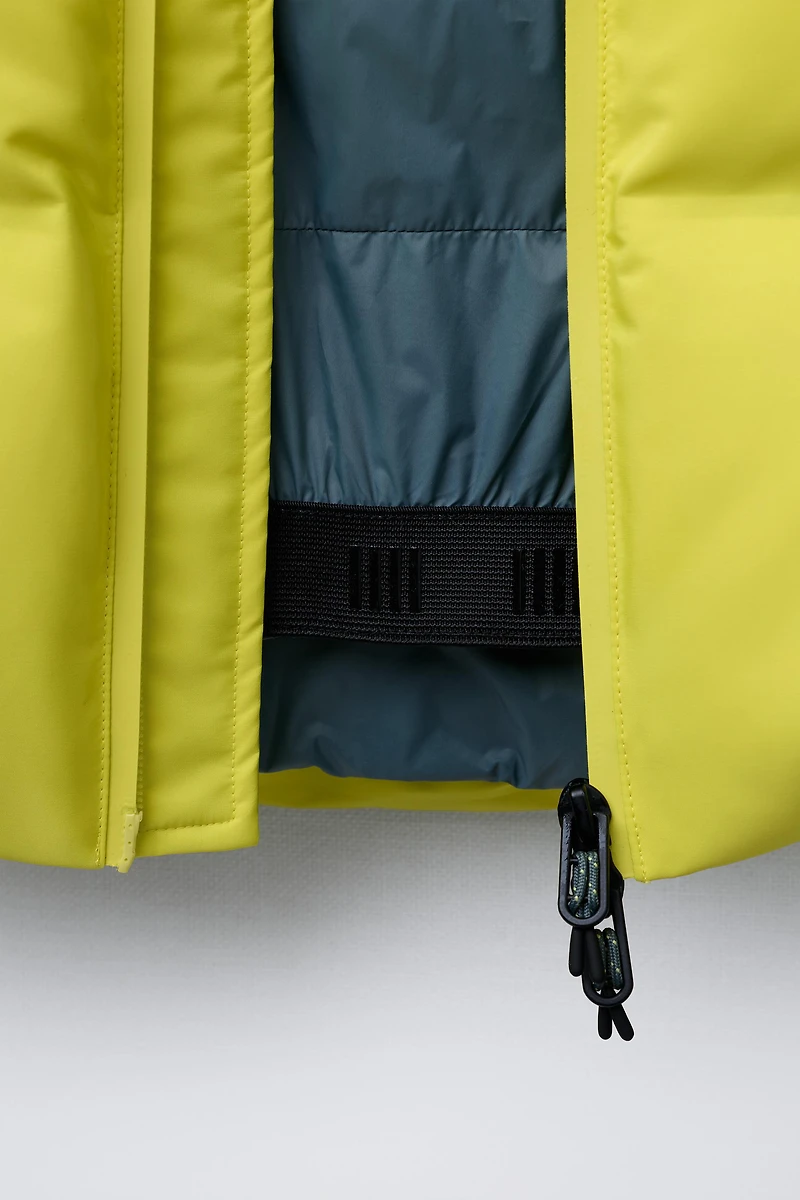 DOWN JACKET WITH REMOVABLE HOODIE, WATER RESISTANT AND WINDPROOF RECCO® SYSTEM SKI COLLECTION
