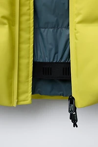 DOWN JACKET WITH REMOVABLE HOODIE, WATER RESISTANT AND WINDPROOF RECCO® SYSTEM SKI COLLECTION