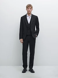 Notch lapel suit blazer