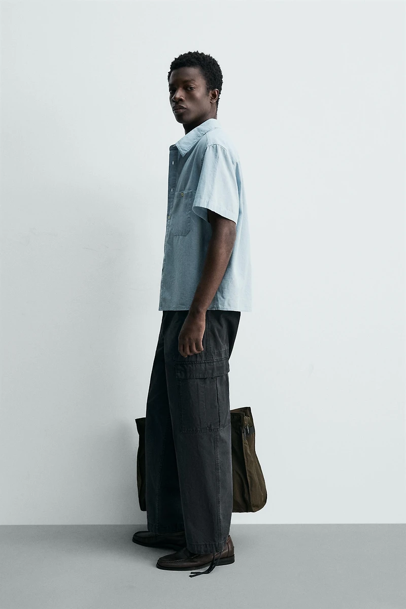 CHEMISE EN CHAMBRAY À POCHES