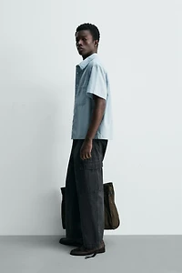 CHEMISE EN CHAMBRAY À POCHES
