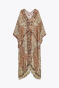 ZW COLLECTION PAISLEY CAFTAN DRESS