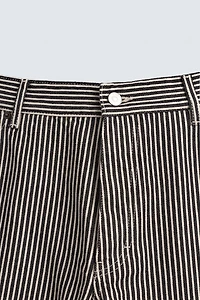 STRIPED BAGGY FIT CARPENTER PANTS