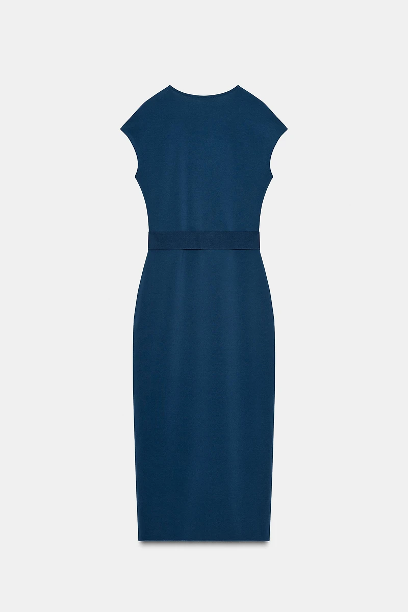 ROBE MI-LONGUE STRETCH CEINTURE
