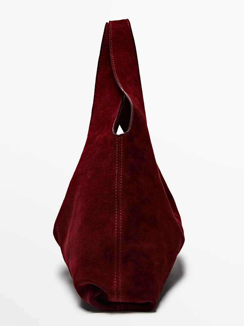 Medium split leather lady bag