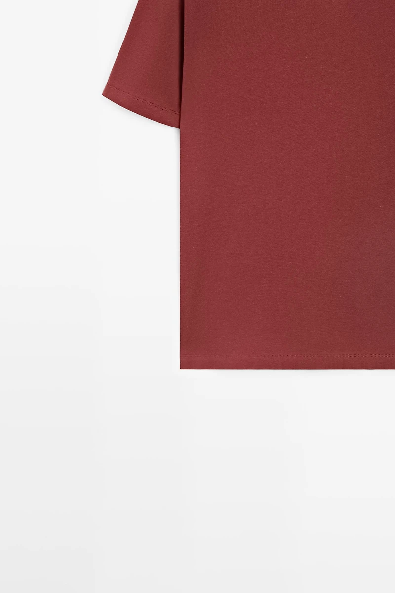 Short sleeve cotton blend T-shirt