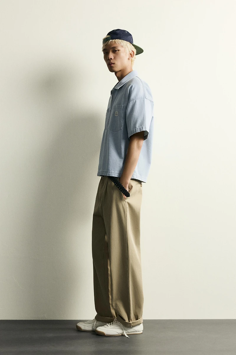 ZIP POLO SHIRT WITH POCKETS