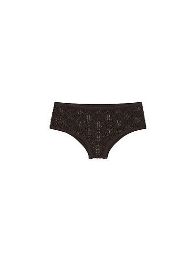 Cotton blend culottes with openwork detail