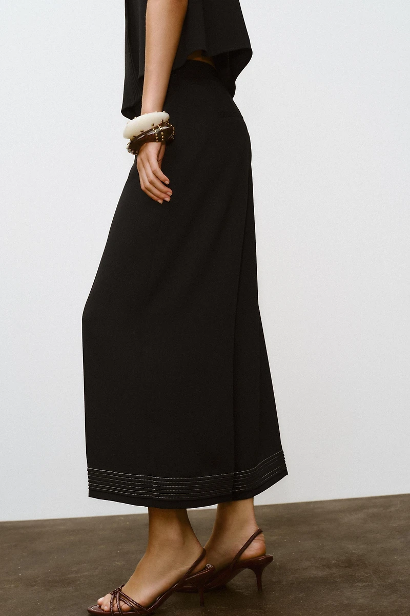JUPE-CULOTTE BAS PLISSÉ