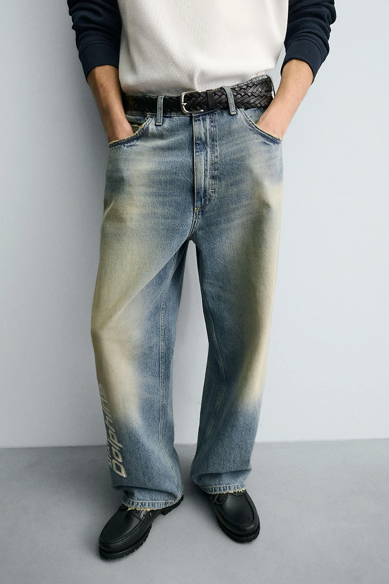 NFL MIAMI DOLPHINS EMBROIDERED RELAXED FIT JEANS