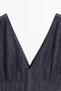 Denim midi dress