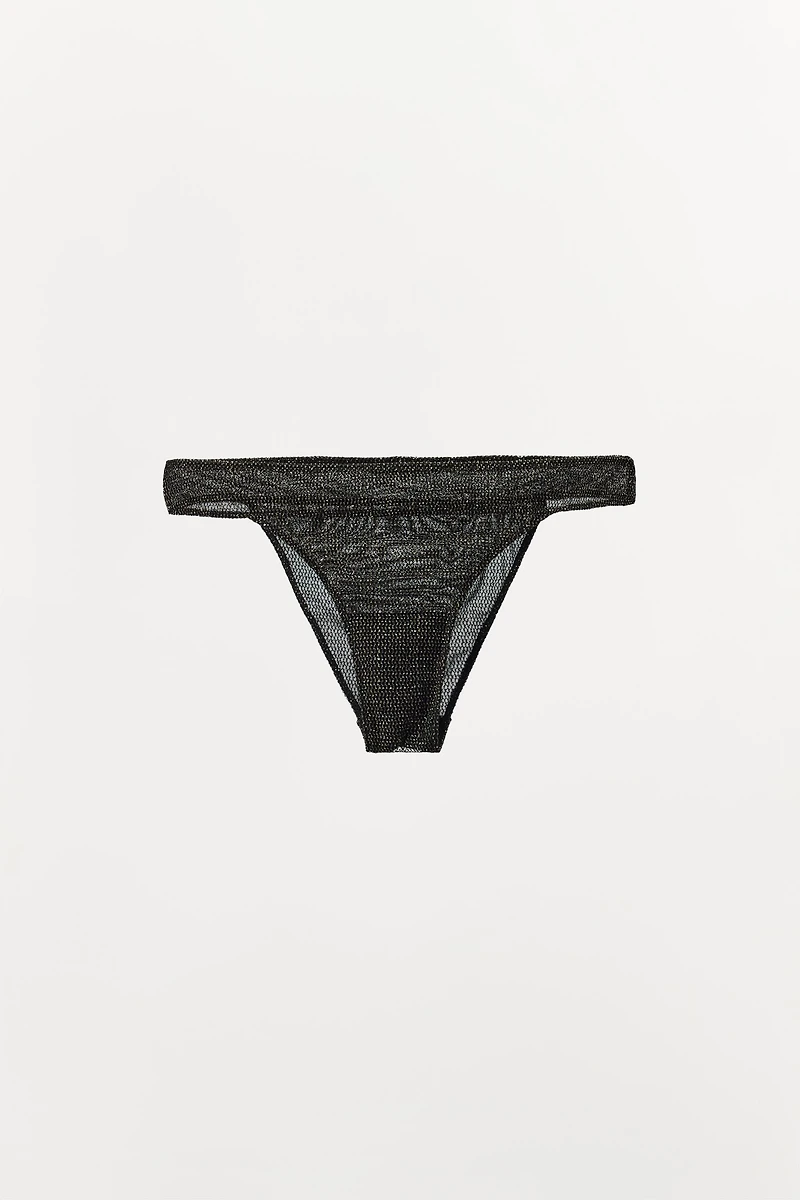 METALLIC THREAD NET PANTIES
