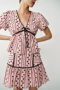 EMBROIDERED TIE TOP