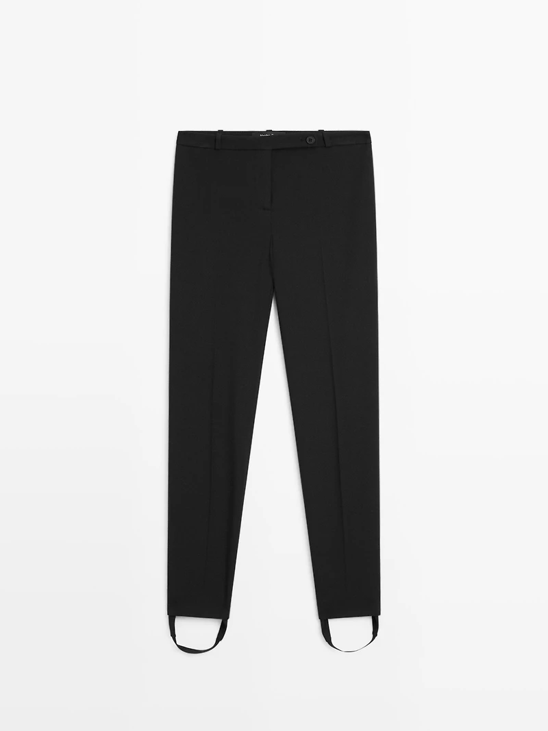 100% cotton trousers with elasticated hems