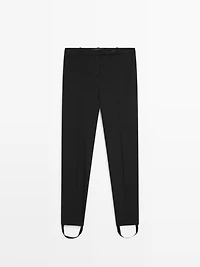 100% cotton trousers with elasticated hems