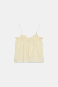 WASHED TIE-STRAP TOP