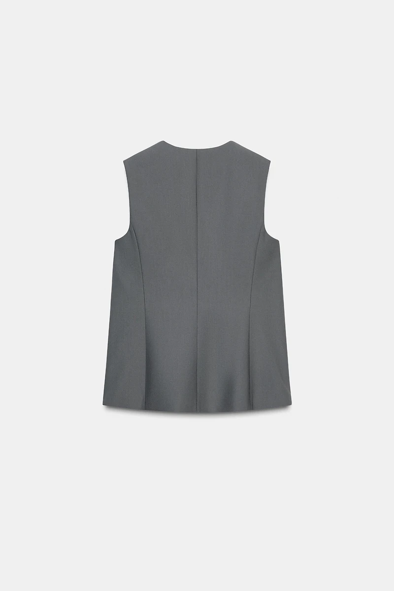 LONG DOUBLE BREASTED VEST