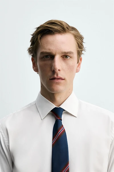 100% SILK STRIPED TIE