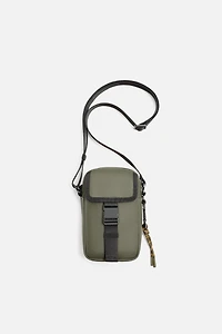 RUBBERIZED CROSSBODY BAG