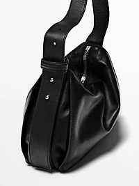 Petit sac porté épaule en cuir nappa