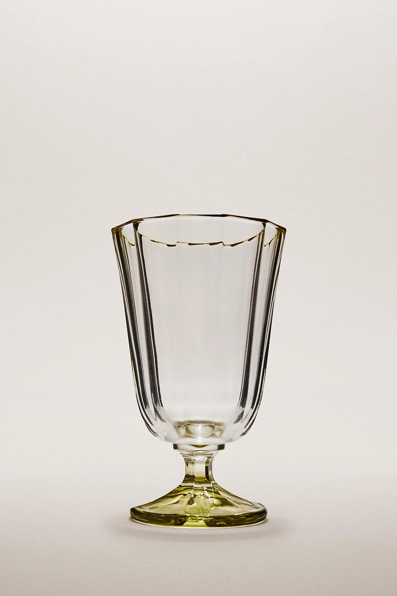 WINE GLASS WITH COLORED RIM