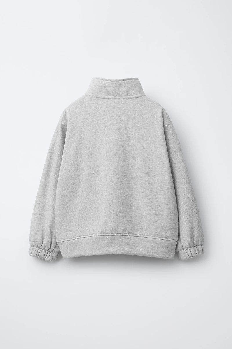 HIGH NECK SWEATSHIRT WITH LABEL