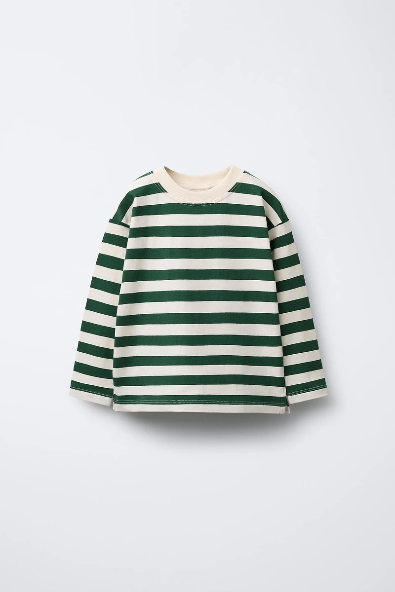 STRIPED PRINT T-SHIRT