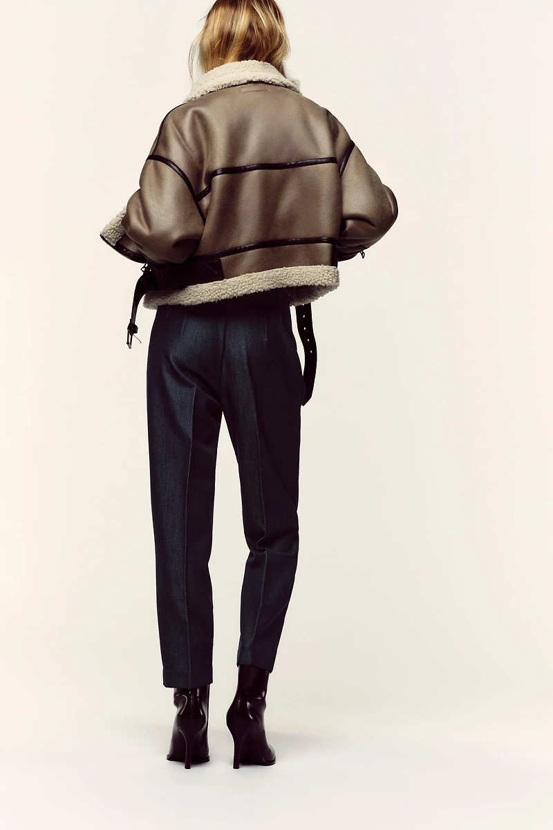 HIGH-WAISTED BELTED PANTS