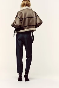 HIGH-WAISTED BELTED PANTS