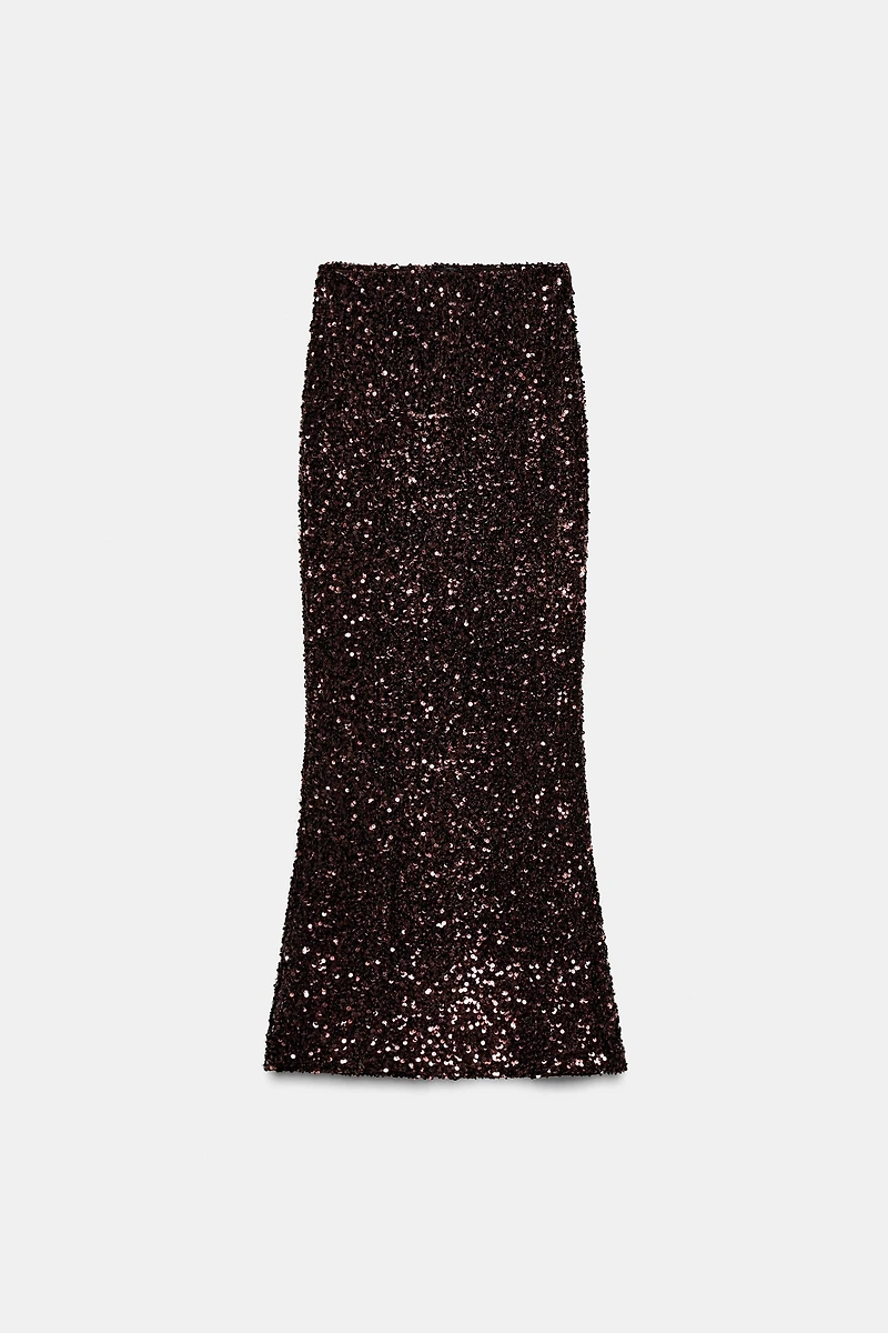 LONG SEQUIN SKIRT