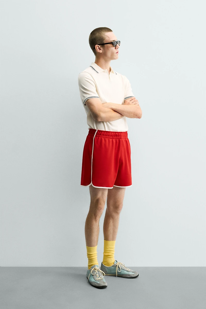REGULAR FIT CONTRAST KNIT POLO