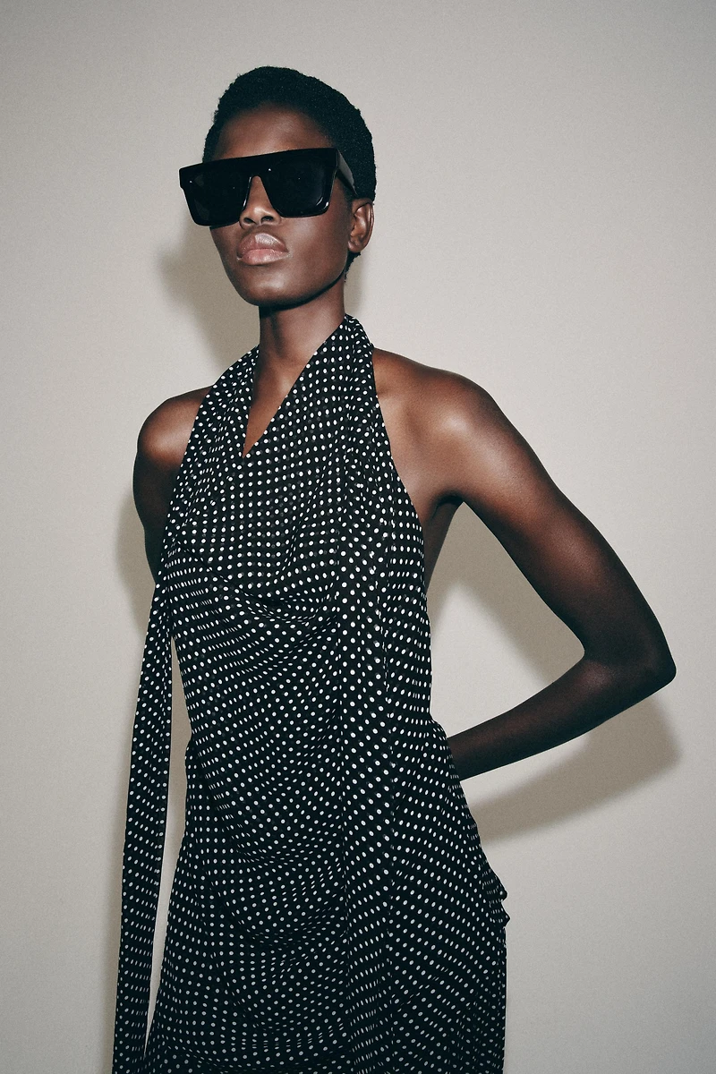 POLKA DOT HALTER TOP ZW COLLECTION