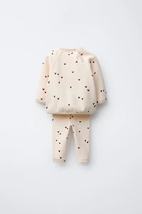 HEARTS SWEATSHIRT AND LEGGING SET