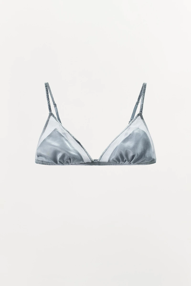 SILK TRIANGLE BRALETTE