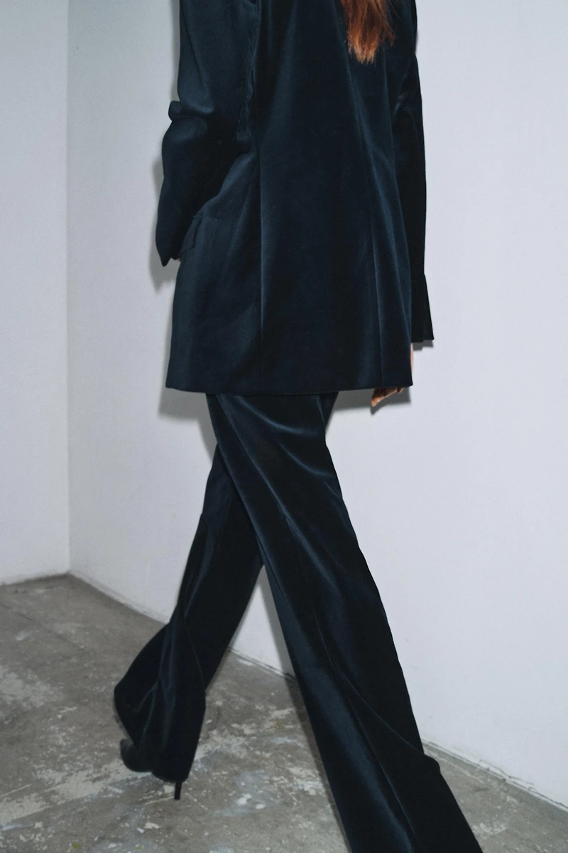 ZW COLLECTION LIMITED EDITION VELVET FLARE PANTS