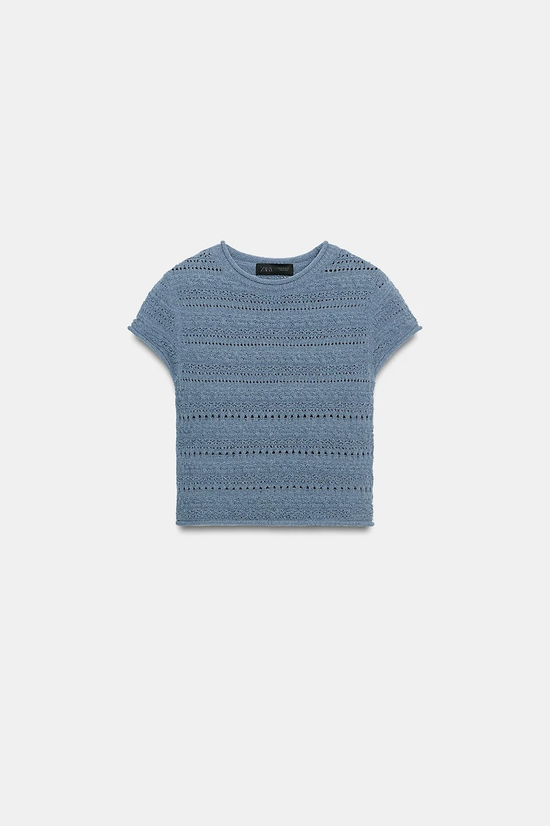 POINTELLE KNIT TOP