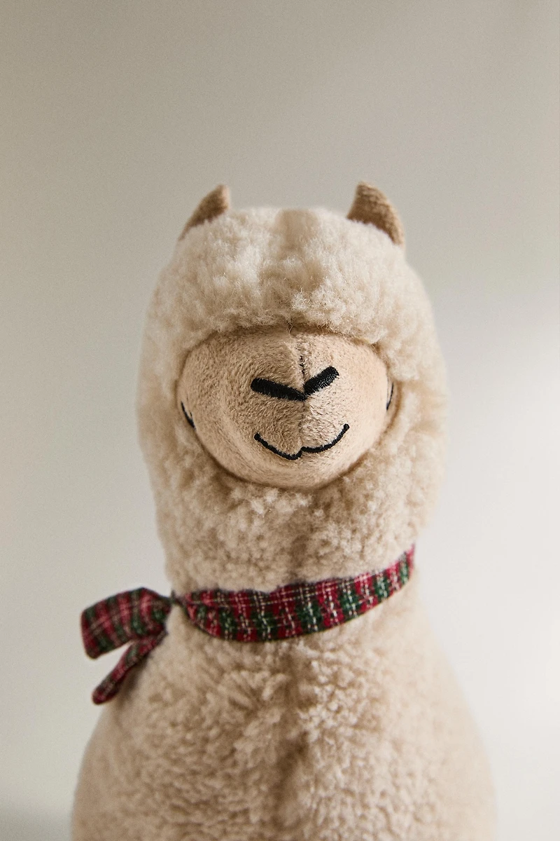 CHRISTMAS LLAMA DOORSTOP