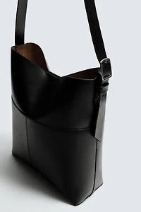 TOPSTITCHED SHOPPER BAG