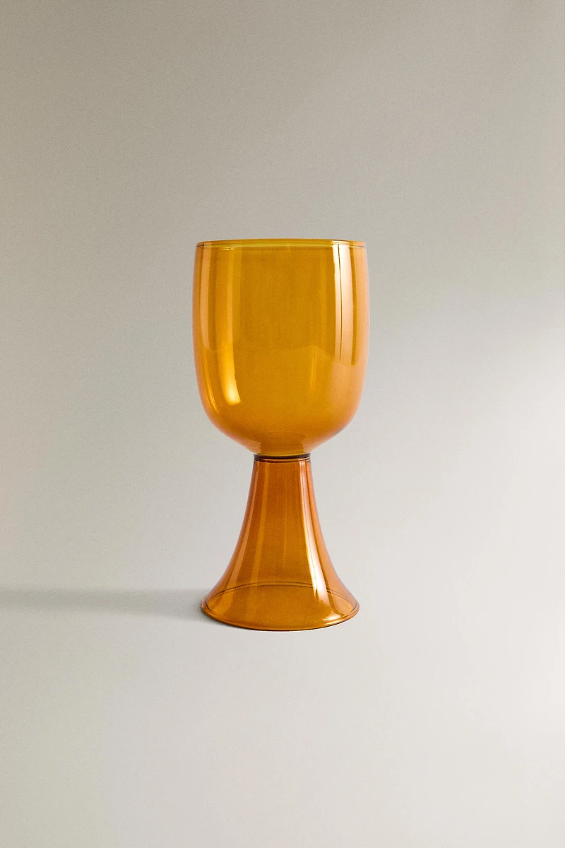 GRAND VERRE À PIED BOROSILICATE COULEUR X COLLAGERIE