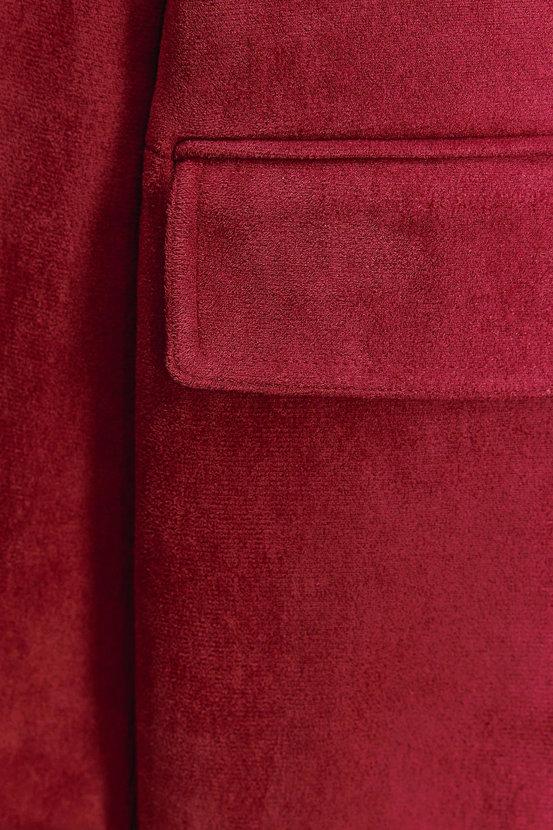 FAUX SUEDE TAILCOAT