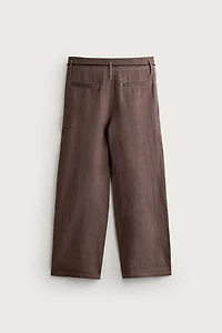PANTALON COUPE DÉCONTRACTÉE 100 % LIN
