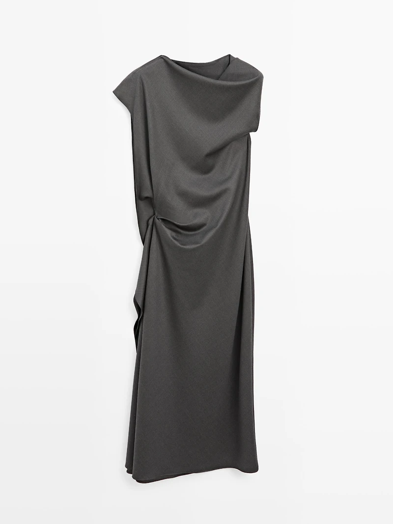 Long dress with neck detail - LIMITED