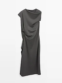 Long dress with neck detail - LIMITED
